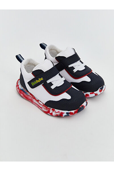 LC Waikiki Şirinbebe White Lace and Velcro Baby Boy Sports Shoes
