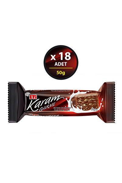Eti Karam Gurme Bol Sütlü Çikolatalı Gofret 50 g x 18 Adet
