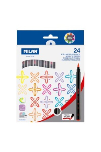 Milan Markere cu vârf de pensulă 24 culori 0612624