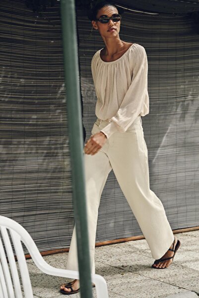 BUTİCK Allbucks Za -Ra* .Wide Neckline Long Sleeve Knitwear Blouse Abzra00103