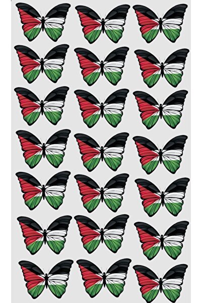 Limitless Design Palestine Sticker Butterfly Sticker 21 Pieces 22X30 cm