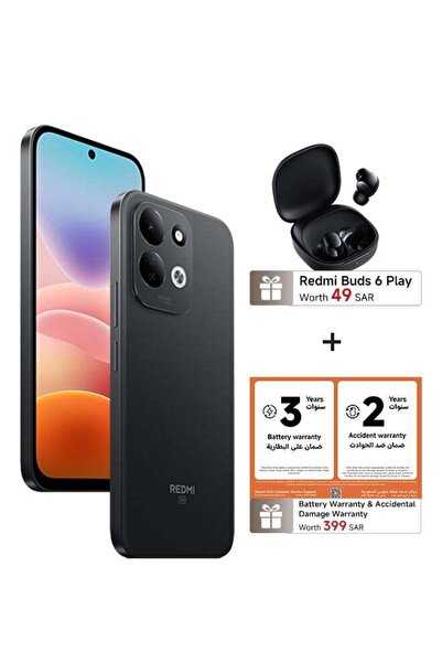 Xiaomi Redmi 17 4G Dual SIM – 4GB RAM, 128GB Storage, Black with FREE Gifts -...