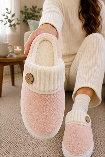 Slipcat Women's Button Detailed, Soft, Plush House Slippers, High Thick Sole ...