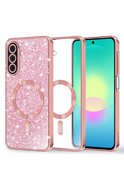Techsuit Θήκη για Samsung Galaxy A27 5G, Πολυτελής με Γκλίτερ MagSafe, ροζ επ...