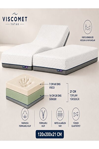 VİSCOMET 120X200X21 CM VİSCO YATAK