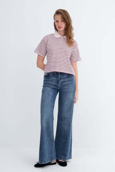 Addax Wide Leg Jean Pants Pn950