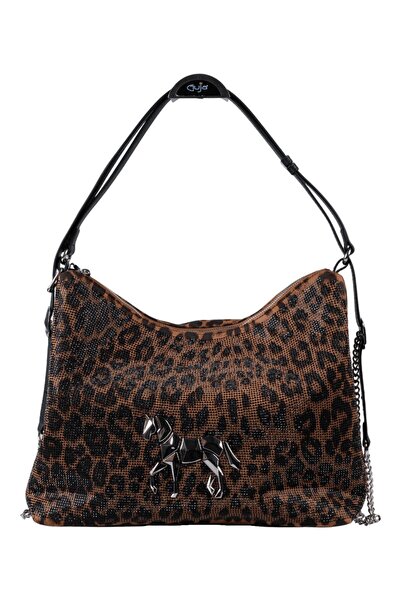 Guja Leopard Multi-Compartment Strap Women's Hand and Shoulder Bag 25Yg605