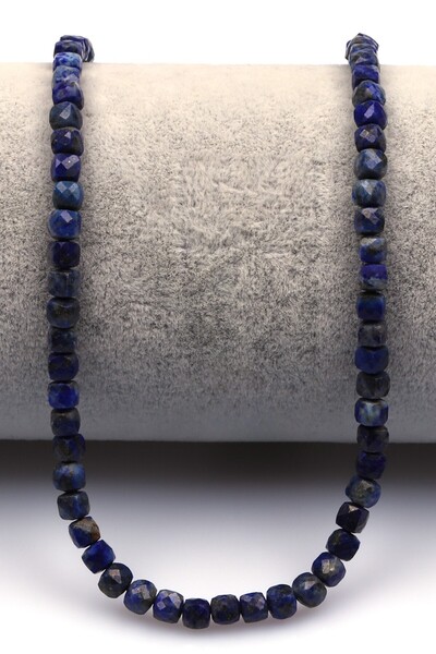 Alibaba Doğaltaş Lapis Lazuli Doğal Taş Dizi 4 mm Küp Kesim - DZ-1488