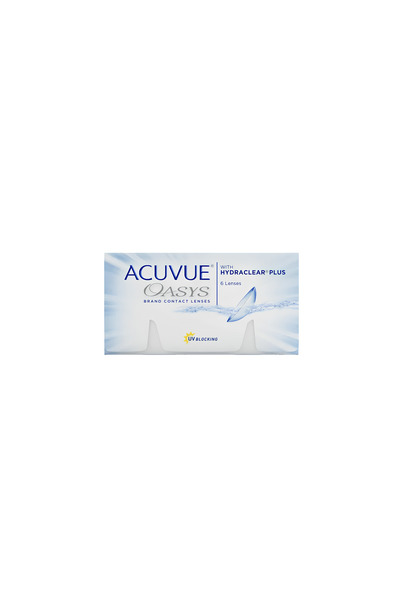 Acuvue Oasys with Hydraluxe ACUVUE عدسات OASYS مع HYDRACLEAR PLUS اللاصقة (6 عدسات/علبة)