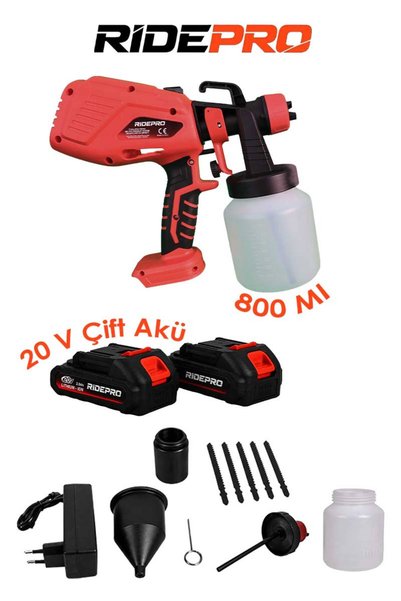 RİDEPRO ŞARJLI BOYA PÜSKÜRTME MAKİNESİ