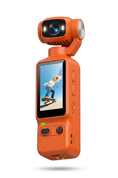 KALOBEE Pocket LK-032 4K Ultra HD Dijital Aksiyon ve Vlog Kamerası TURUNCU