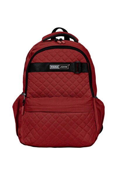 PARAJOHN Solid Red Polyester School Backpack 18 Inch – Bold Design Durable Sc...