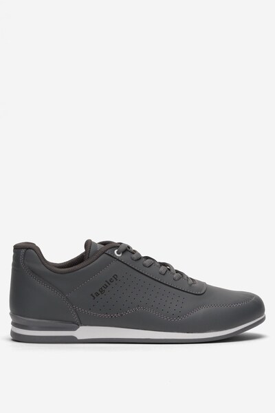 Jagulep Men's Leather Casual Shoes Gray