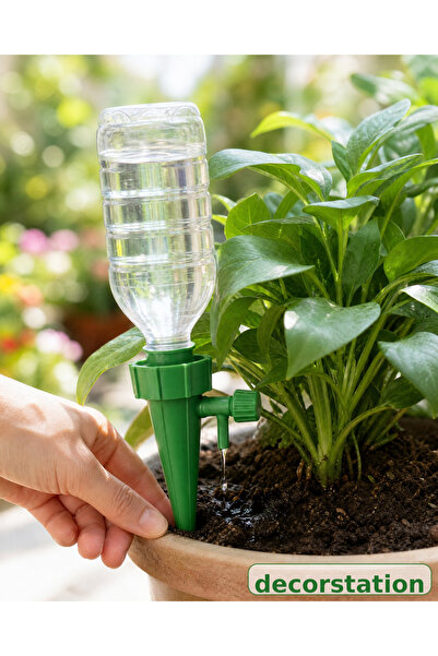 Decorstation Vanalı Ayarlanabilir Bitki Damla Sulama Aparatı – Otomatik Bitki...