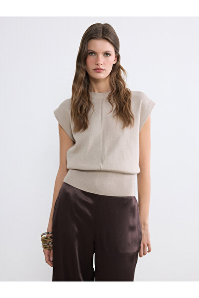 LC Waikiki Lcw Everyday Beige Crew Neck Women's Knitwear Sweater