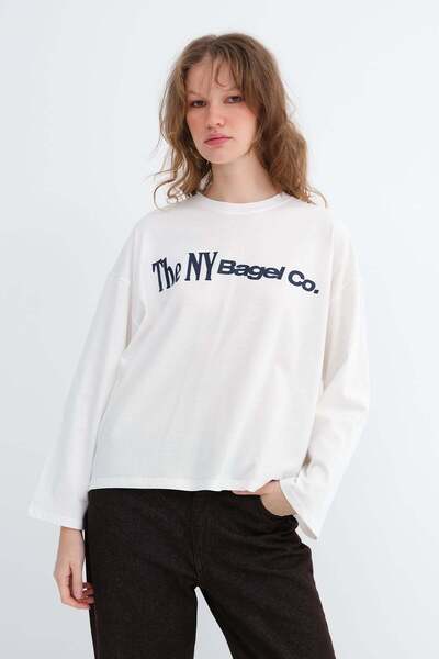 Addax Printed Long Sleeve T-Shirt B10762
