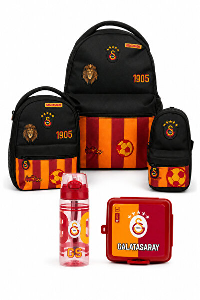 Galatasaray Lisanslı 1905 Temalı 5'li Okul Seti - Okul Çantası, Beslenme Çant...