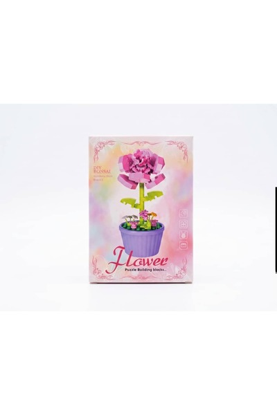 Lama Store Bricks Puzzle Botanik Çiçek Yapboz - Yapay Çiçek Buketi Mini Blok ...