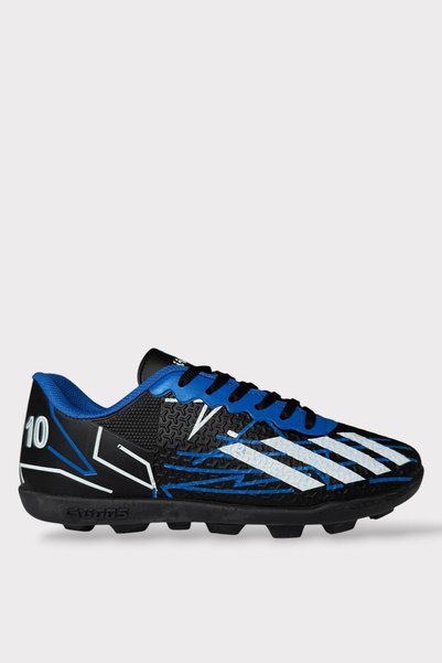 Jagulep Men's Football Indoor Court Shoes Black - Blue