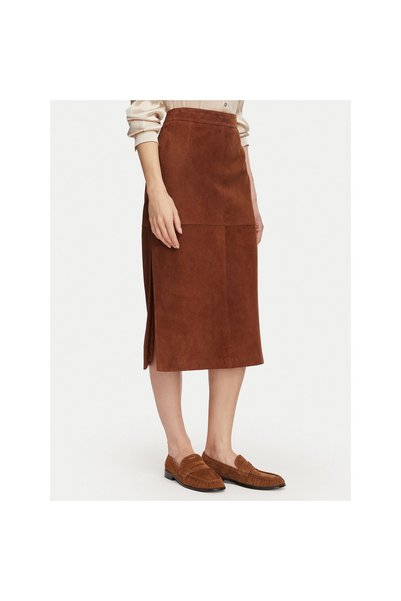Marella Fustă de piele de damă 2623406021200 Maro