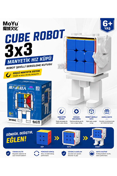 hediyecik Moyu Meilong 3x3 Robot Küp Mıknatıslı Manyetik Zeka Küpü Akıl Küpü ...