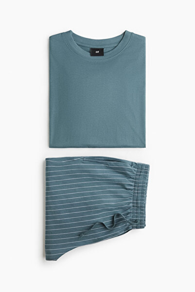 H&M Tişört ve Alt İçeren Pijama Takımı Relaxed Fit