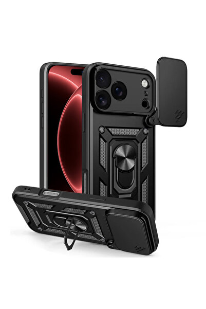 KleVero Phone Case for iPhone 18 Pro, CamShield Series, Black