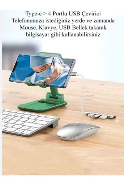 KRL محول USB من النوع C، 4 منافذ USB، محول USB 3.0، محول من النوع C إلى USB، محول لجهاز ماك بوك والكمبيوتر المحمول والكمبيوتر اللوحي