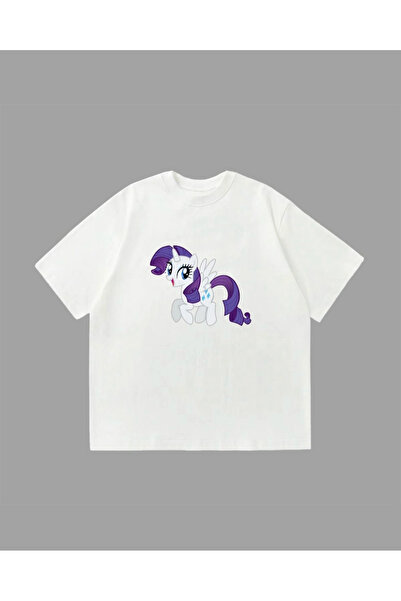 1blood Unisex majica sa nadopisom "My Little Pony" u nadređenom belom boju