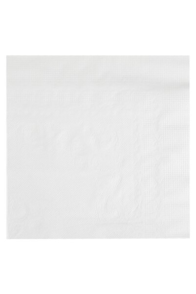 OEM Șervețele de masă albe de lux, cu 2 straturi, 40x40cm (100 bucăți)