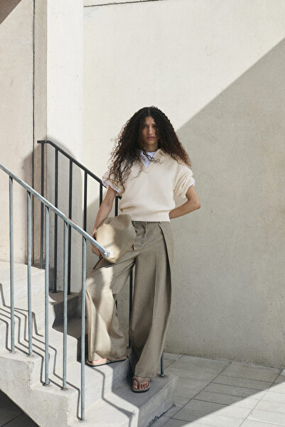 H&M İnce Triko Polo Üst