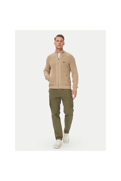 Aeronautica Militare Cardigan bărbătesc 262MA1664UL00409 Bej