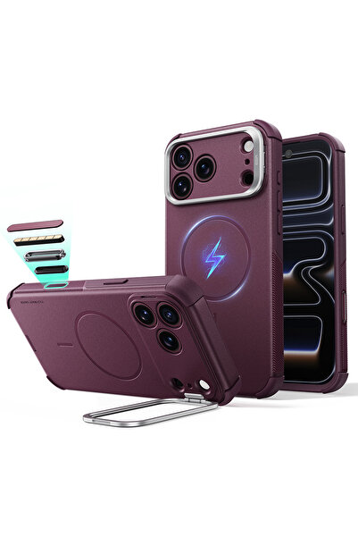 ESR Husa pentru iPhone 17 Pro/ iPhone 18 Pro, Cyber Armor Kickstand, protecti...