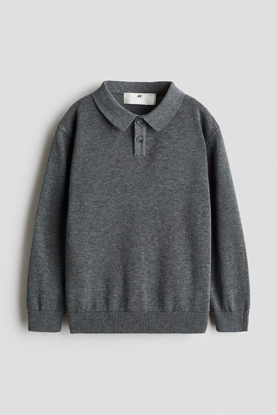 H&M Pamuklu Polo Kazak
