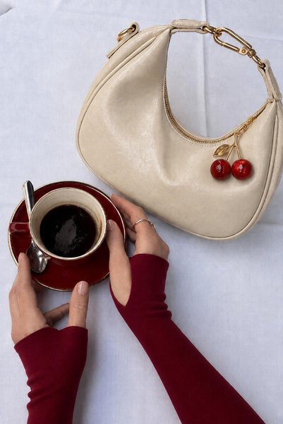 Yefrastore Women's Luna Charm Detailed Shoulder Bag