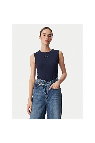 Guess Top de damă W6YP17K3881 Albastru închis