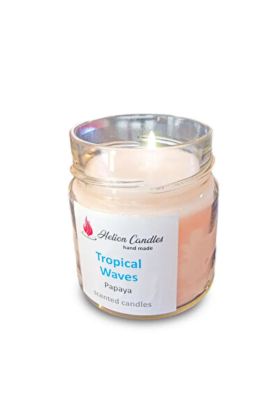 Helion Candles Χειροποίητα Αρωματικά Κεριά Τροπικά Κύματα με Παπάγια 212ml