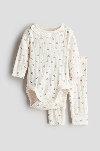 H&M 2 Parçalı Pamuklu Jarse Set