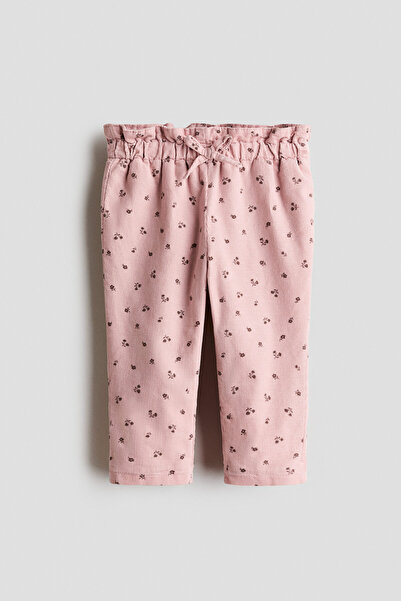 H&M Astarlı Fitilli Kadife Pantolon