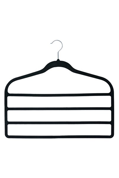 OEM Umeraș din catifea neagră cu 4 bare pentru pantaloni