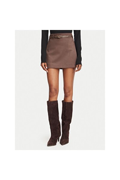 Guess Fustă mini de damă W6YD06W2890 Maro