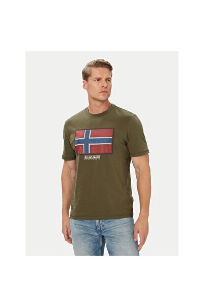 Napapijri Tricou bărbătesc NP0A8A6IG1F1 Verde