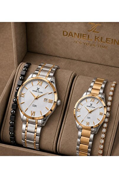 Daniel Klein Couple's Lover's Watch with Bracelet Gift Steel Krdn 3 Atm Water...