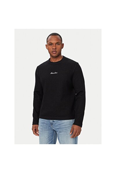 Guess Jeans Bluză cu mânecă lungă pentru bărbați M6YP08K4176 Negru