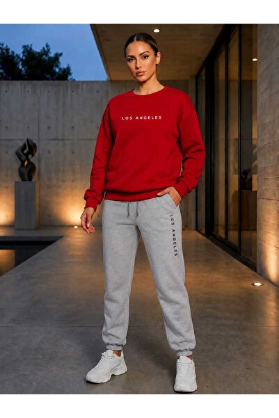 Gutsy Zero Collar Sweat Suit Set 2-Piece Sports Suit Women Men Unisex Model