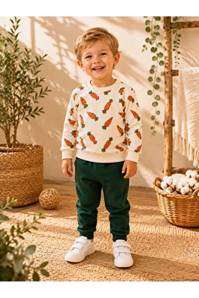 Organic Product DimpleBaby Carrot Printed Baby Set Seasonal 2-Piece Top and B...
