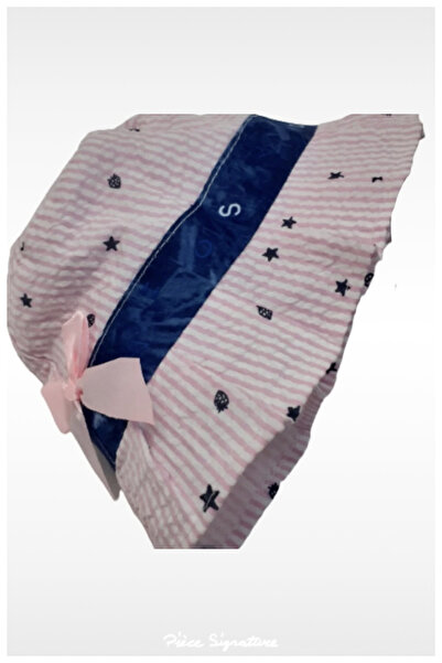 PIECE SIGNATURE Striped Baby Fedora Bucket Hat (Age 2-4) (Unisex) (Pink)