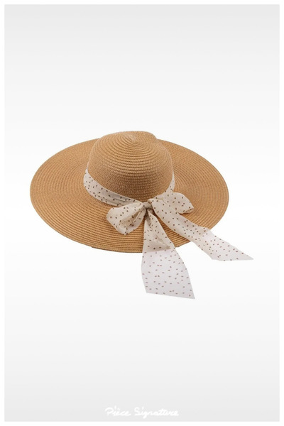 PIECE SIGNATURE Foldable Sun Visor, Straw Beach Hat (57-58 cm) (With Tighteni...