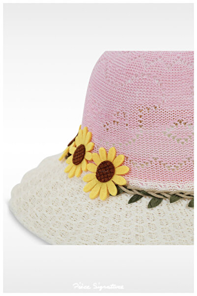 PIECE SIGNATURE Mercerized Straw Hat for Girls (Ages 6-10) (Size 52 cm)