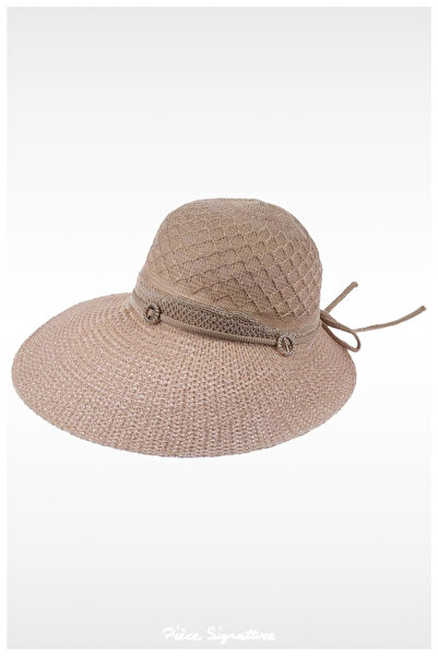 PIECE SIGNATURE Mercerized Stone Moonshine Sun Hat (57-58 cm) (Adjusting Rope...